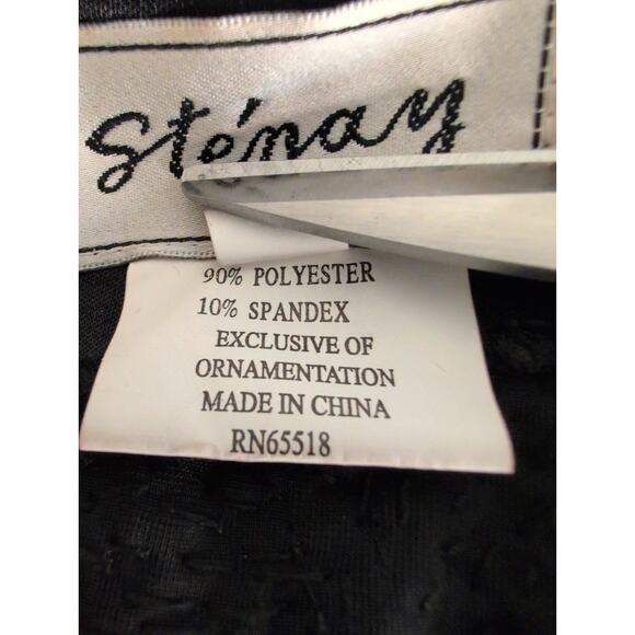 VTG Stenay Velvet Beaded Evening Gown 10 Old Hollywood Glam Formal Maxi Dress - Picture 6 of 6